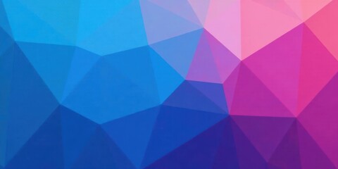 Fototapeta premium Abstract Low Polygonal Background with Vibrant Blue and Pink Hues A Seamless Texture for Design Projects