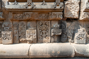 Details am Chand Baori Stufenbrunnen in Abhaneri Rajasthan Indien