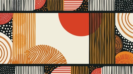 Aso Oke Texture Flat Vector Illustration