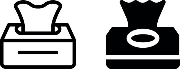 Pack of Tissues Vector Icon Set – Household and Hygiene Icons