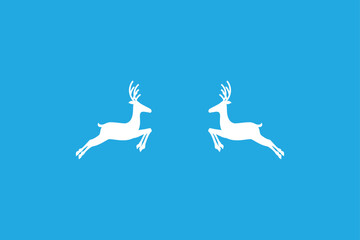 deer in the snow