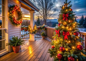 Festive Christmas Porch & Patio Decor: Holiday Lights, Wreaths, and Garlands