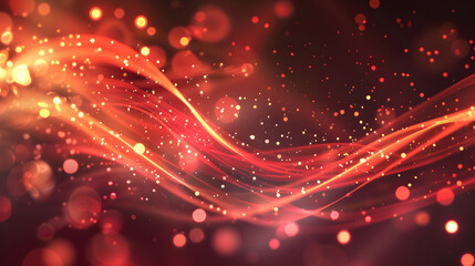 Abstract waves of light and color create a vibrant, dynamic background.