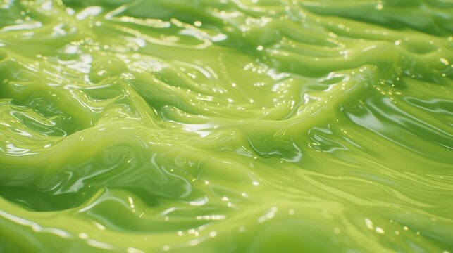 green slime texture flowing liquid glossy finish close up detailed high resolution