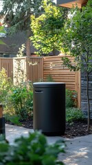 Obraz premium Modern Outdoor Propane Tank Cover in Backyard Setting