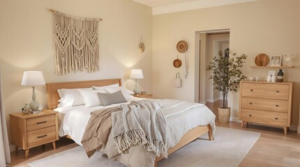 Cozy Minimalist Bedroom with Warm Decor