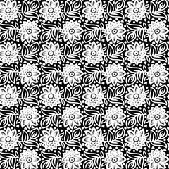 Fototapeta premium Beautiful Flower Design Pattern, Flower Background, Wallpaper, Fabric Print