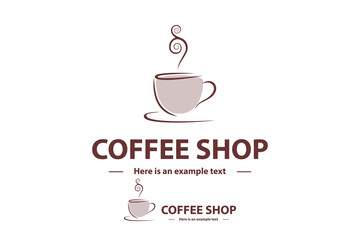 Abstract cup logo design for coffee shop logo