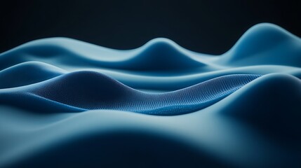 Abstract Blue Waves Digital Landscape Design