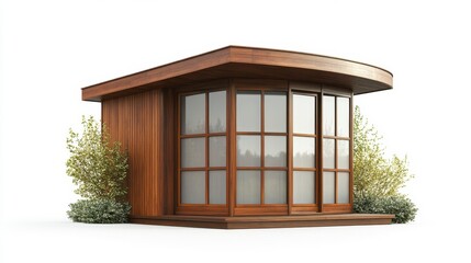 Modern Wooden Cabin with Stylish Design and Landscaping