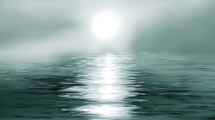 Obraz premium Serene Light Reflecting On Calm Water Surface