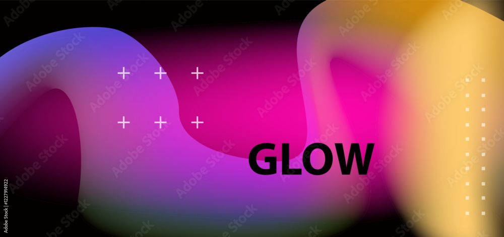 Aufkleber Minimal defocused aura style background with soft blurred colors. Vector illustration for presentation backdrop, web project, etc.