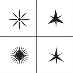 star vector design icon symbol set 
