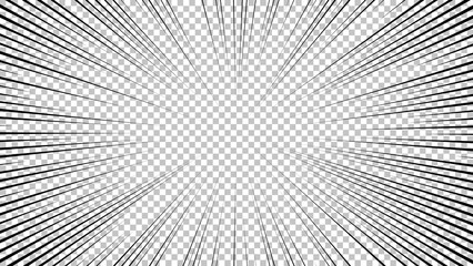 Black comic book transparent background