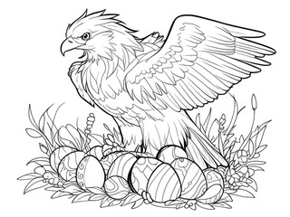 "Eagle’s Watch: Guardian of Easter"
"The Majestic Winged Sentinel"
"Easter’s Fierce Protector"