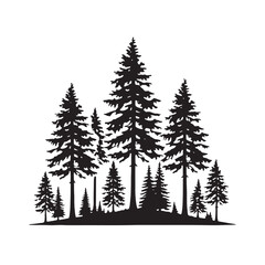 Hemlock Tree silhouette for minimalist and elegant compositions - Hemlock tree silhouette - Hemlock tree vector - Hemlock tree illustration - Hemlock silhouette - Hemlock vector
