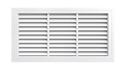 White Rectangular Ventilation Grille for Airflow Modern HVAC System Interior Design Element Architectural Detail Building Facade