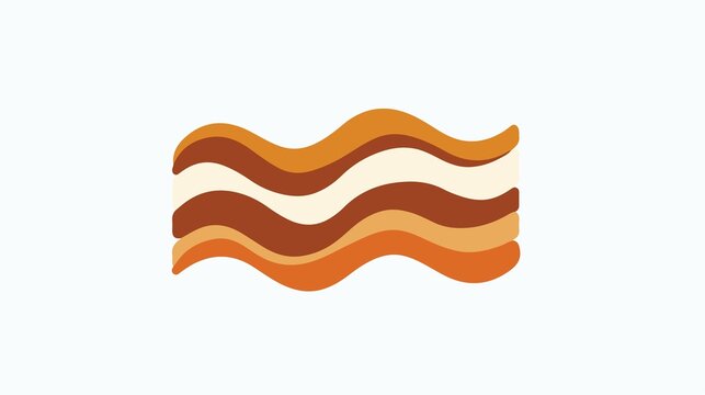 Bacon Stripe Icon on White Background Vector Illustration