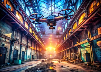 Fototapeta premium Futuristic Drone Design: Advanced Aerodynamics in Urban Exploration