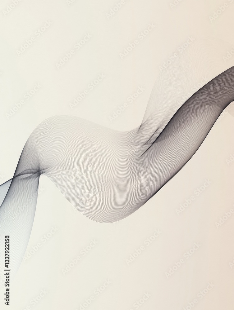 Leinwandbilder abstract light and shadow play in smooth flowing shapes against a soft neutral background. generativ