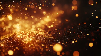 Obraz premium Golden Glitter Abstract Background Shimmering Lights