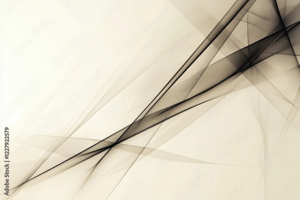 Poster abstract design featuring dynamic lines and curves in soft tones created with intricate layering and