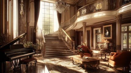 3d rendering of furnished home apartment