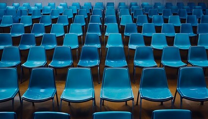 Naklejka premium blue seats in a stadium