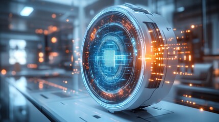 advanced digital technology sphere for futuristic concepts