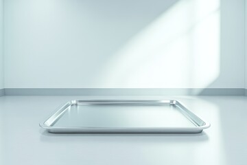 high quality stock photo of neatly arranged surgical tray with precision instruments in sterile white operating room