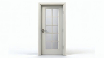 White Interior Door with Glass Panels