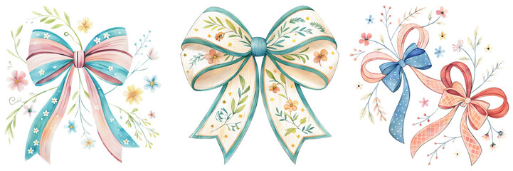 Colorful Floral Bows for Decorative Use