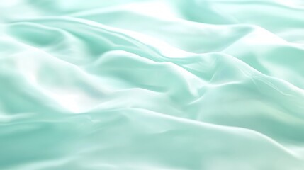 Obraz premium Soft Aqua Silk Fabric Draped Elegantly