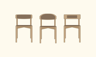 Chairs set illustration