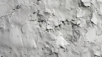 Obraz premium peeling white paint cracks rough texture plaster stucco close up high resolution photorealism