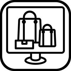 Online shopping bag iocn style