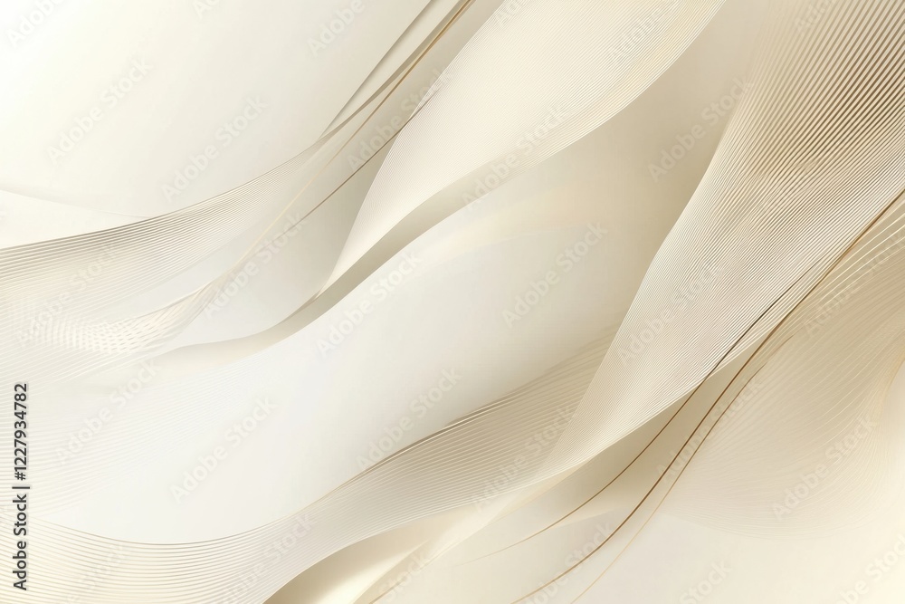 Fototapete soft fabric gently flowing in natural light creates an elegant ambience in a serene setting. generat