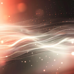 Obraz premium Abstract design with flowing lines and glowing particles, creating a dreamy atmosphere.