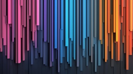 Vertical colorful gradient bars creating an abstract geometric pattern on a dark background