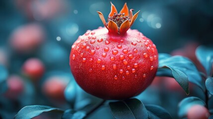 Dewy Pomegranate Orchard