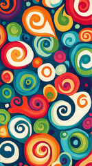 Colorful swirling patterns create vibrant atmosphere in abstract design
