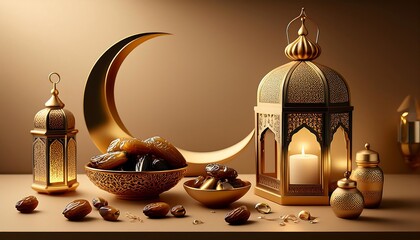 Elegant Ramadan Kareem Collection: Crescent Moons, Lanterns, and Islamic Calligraphy