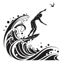 Water vector silhouette black design white background
