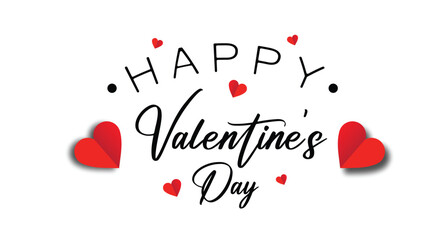 Happy valentines day banner background with hearts. eps10