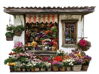 Vibrant floral display at armir florist outdoor market colorful atmosphere