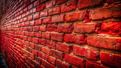 Fototapeta premium Gritty Red Brick Wall Texture: Long Exposure Photography Background