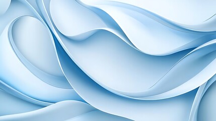 Abstract Blue Swirling Wave Paper Design