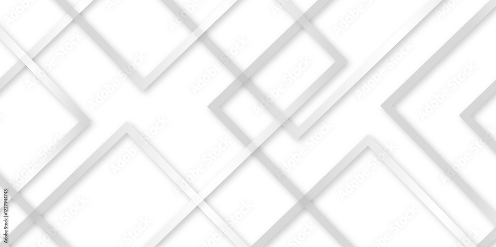 Poster abstract seamless random geometric white, gray square lines pattern on a transparent background desi