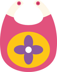 Baby bib with flower pattern protecting clothes from staining while eating