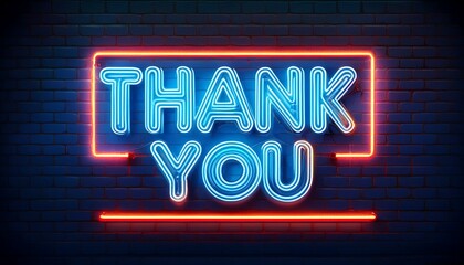 neon thank you sign expressing gratitude